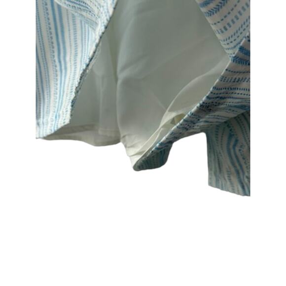 BCBGeneration Blue & White Striped High-Waisted Tassel Shorts Sz Medium NEW - Picture 4 of 7